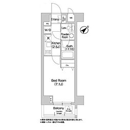 コンフォリア豊洲 1Kの間取図画像
