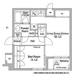 コンフォリア目黒長者丸 1LDKの間取図画像