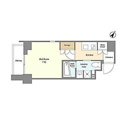 エスタート新宿 1Kの間取図画像