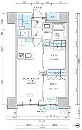 パークアクシス池袋イースト 2LDKの間取図画像