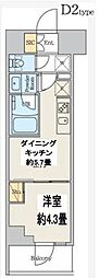 墨田区吾妻橋2丁目マンション 1DKの間取図画像