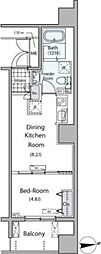 ParkAxis元浅草STAGE 1DKの間取図画像