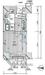 メインステージ亀戸4 1Kの間取図画像
