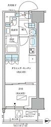 パークアクシス品川天王洲アイル 1DKの間取図画像