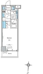 ウィルテラス森下四丁目 1Kの間取図画像