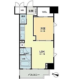BelleFace本郷弓町 1LDKの間取図画像