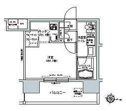 パークキューブ板橋本町 1Kの間取図画像