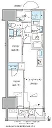 パークアクシス品川天王洲アイル 2DKの間取図画像