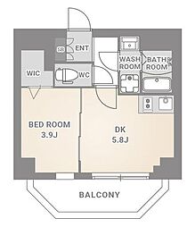 江東区木場2丁目マンション 1DKの間取図画像