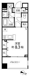 グレイスコート志村三丁目 ワンルームの間取図画像