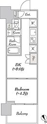 ウエリスアーバン水天宮前 1DKの間取図画像