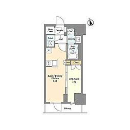 グランカーサ船堀2 1LDKの間取図画像
