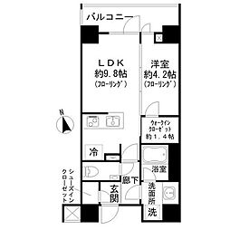 ディアナコート池田山公園 1LDKの間取図画像