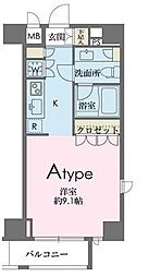 ドゥーエ南麻布 ワンルームの間取図画像