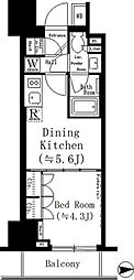 ルフォンプログレ文京湯島 1DKの間取図画像