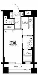 ダイナシティ文京根津 1Kの間取図画像