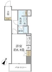 SS.FLAT神楽坂south ワンルームの間取図画像