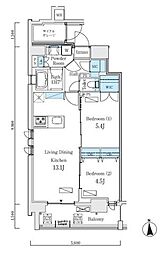 プライマル上野・稲荷町 2LDKの間取図画像