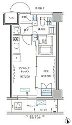 パークアクシス文京本郷 1DKの間取図画像