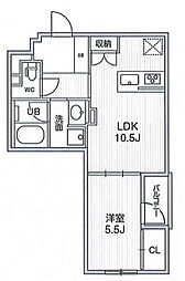 四谷坂町レジデンス 1LDKの間取図画像