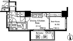 ParkAxis元浅草STAGE 1DKの間取図画像