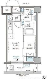 パークアクシス文京本郷 1DKの間取図画像