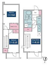 東京都文京区小石川１丁目（賃貸マンション2DK・5階・51.30㎡） その2