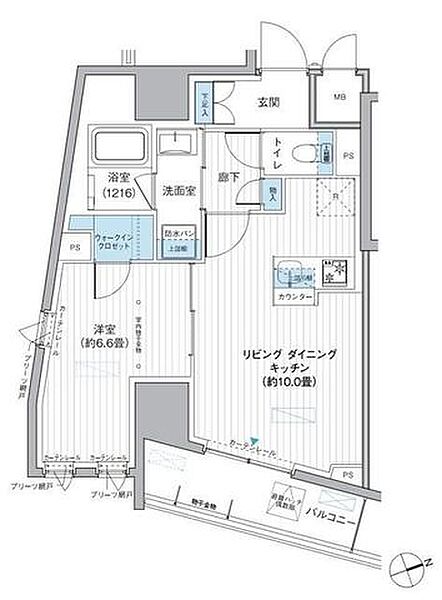 東京都台東区駒形１丁目(賃貸マンション1LDK・3階・42.49㎡)の写真 その2