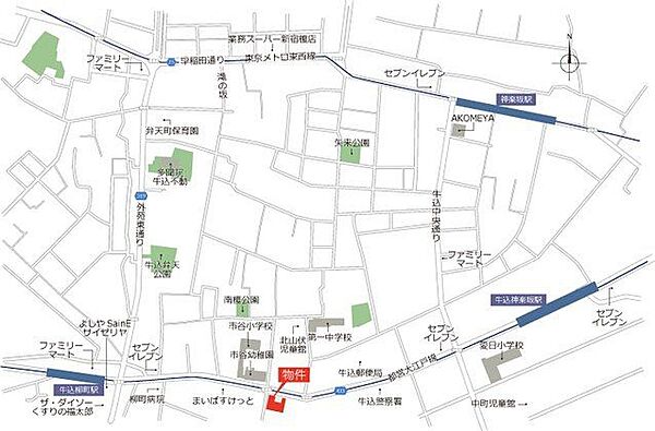 東京都新宿区南山伏町(賃貸マンション1LDK・3階・40.01㎡)の写真 その16