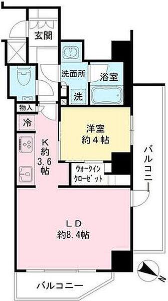 東京都新宿区払方町(賃貸マンション1LDK・3階・42.52㎡)の写真 その2