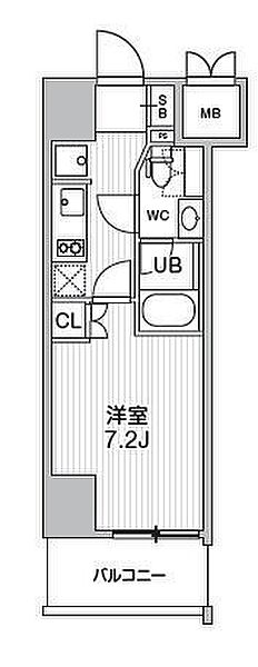 東京都台東区駒形１丁目(賃貸マンション1K・12階・25.50㎡)の写真 その2