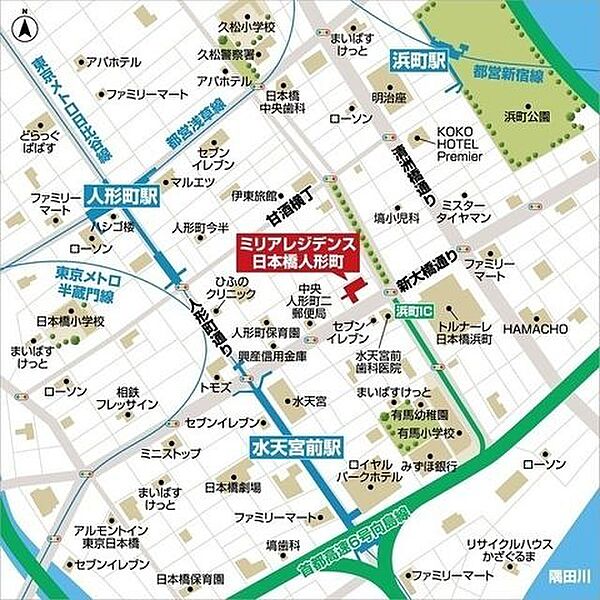 東京都中央区日本橋人形町２丁目(賃貸マンション1LDK・5階・44.41㎡)の写真 その17