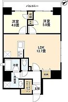 東京都台東区駒形２丁目（賃貸マンション2LDK・11階・54.26㎡） その2