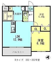 カーサフェリーチェ 2階/202