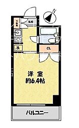 コスモ亀有5 1Kの間取図画像