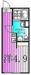 HANABUSA6 ワンルームの間取図画像