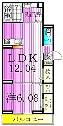 アヴァンス千住緑町 1LDKの間取図画像