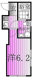アパート 1Kの間取図画像
