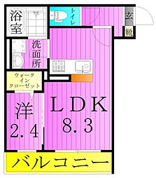 KEIAIRESIDENCE青井2 1LDKの間取図画像