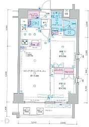 ジェノヴィア隅田川westスカイガーデン 2LDKの間取図画像