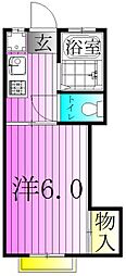 日乃出コーポ 1Kの間取図画像