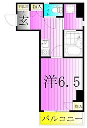 イストワールジュネス 1Kの間取図画像