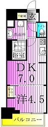 クラリティア綾瀬 1DKの間取図画像