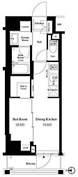 アークマーク竹ノ塚 1DKの間取図画像