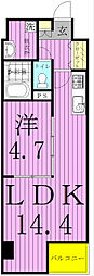 シュヴァルブラン白馬 1LDKの間取図画像