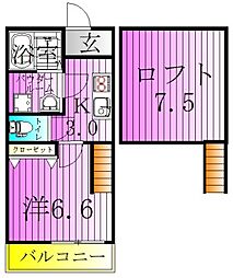 コンフォート梅田 1Kの間取図画像