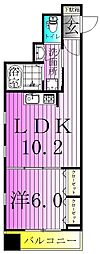 グレイス竹の塚 1LDKの間取図画像