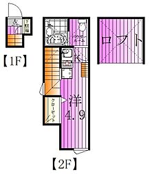 FERIO谷中公園 ワンルームの間取図画像