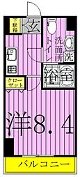 グランフォース西新井アヴェニール 1Kの間取図画像