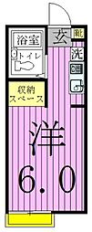 MY・ピュア千住曙町B ワンルームの間取図画像